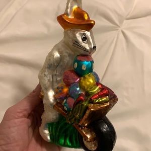 Christopher Radko Easter egg barrow with rabbit